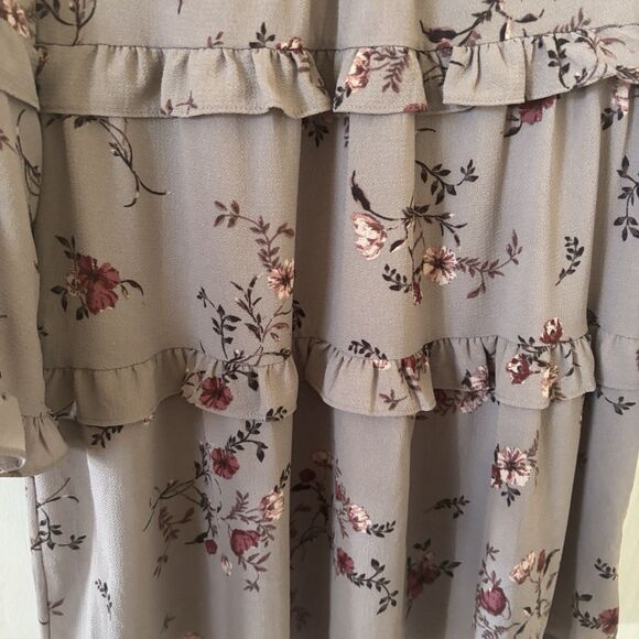 Pleione Anthropologie Womens Ruffled Coquette Blouse L Floral Cottagecore Dainty - Picture 4 of 12